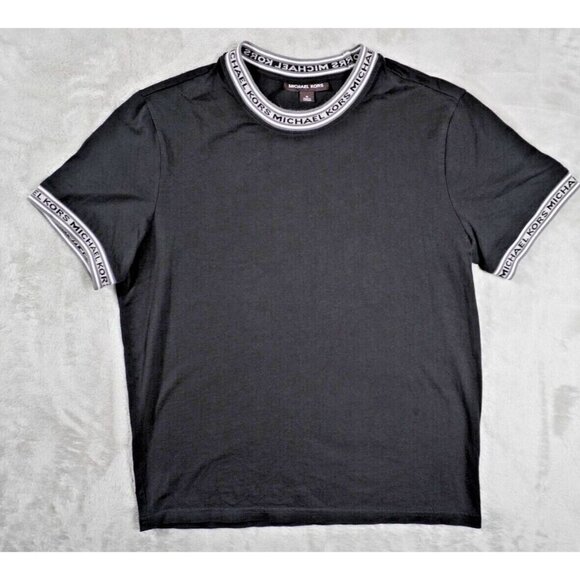Michael Kors Men's Embroidered Logo Trim Crew Neck T-Shirt KR1506KFV4 M - Picture 2 of 12